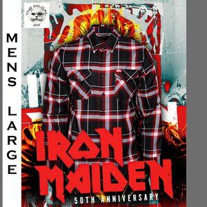 DIXXON FLANNEL x IRON MAIDEN Flannel Shirt Collab - Men's Large